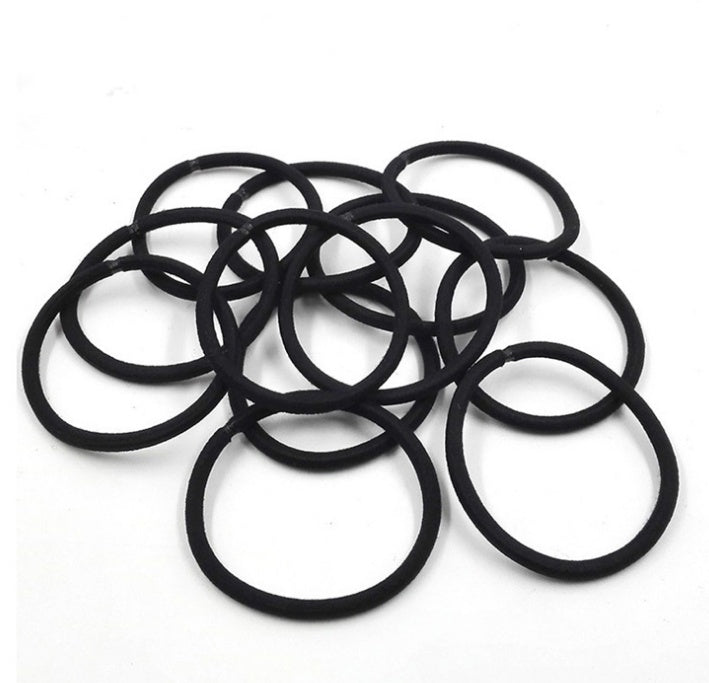 30Pcs Black Elastic Hair Bands Ponytail Holder Head Rope Ties Hats Hair Styling Kids Girl Accessories Scrunchie